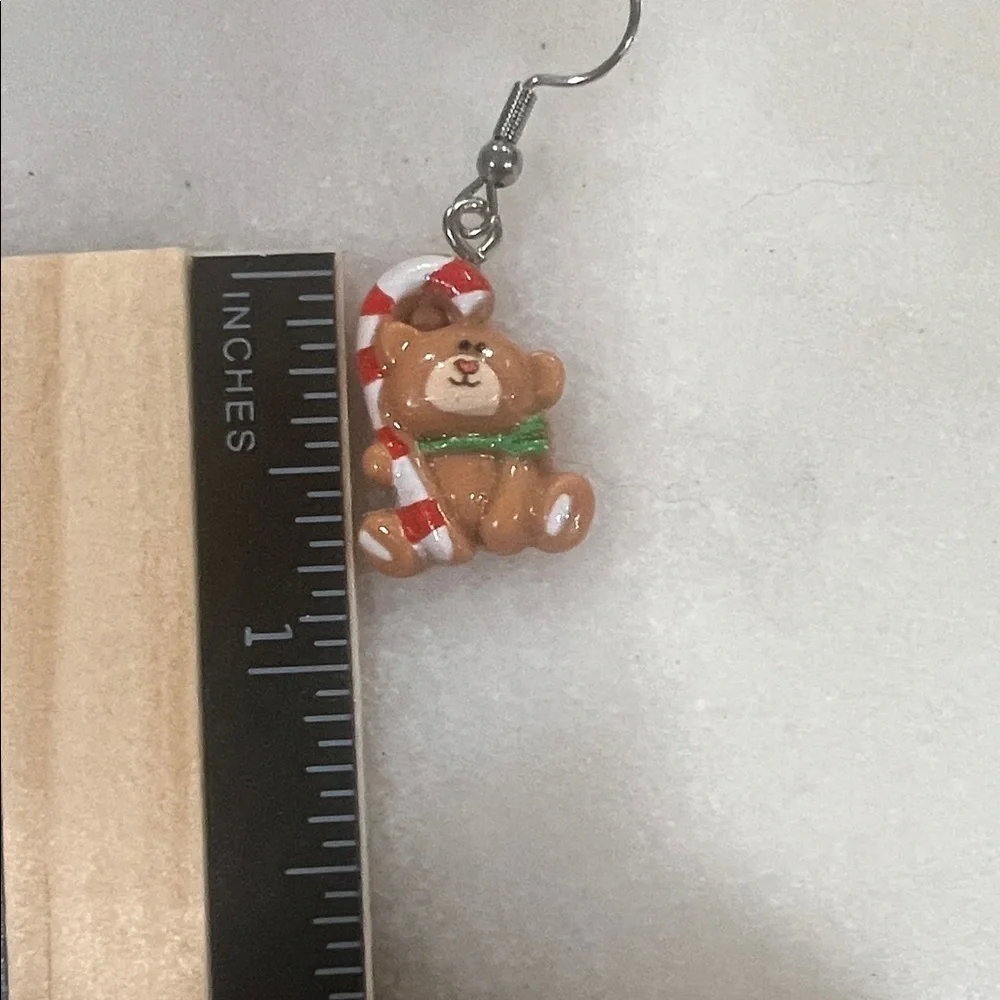 ✨ 5 for $30 Earring Bar ✨ Adorable Holiday Bear Earrings with Candy Cane